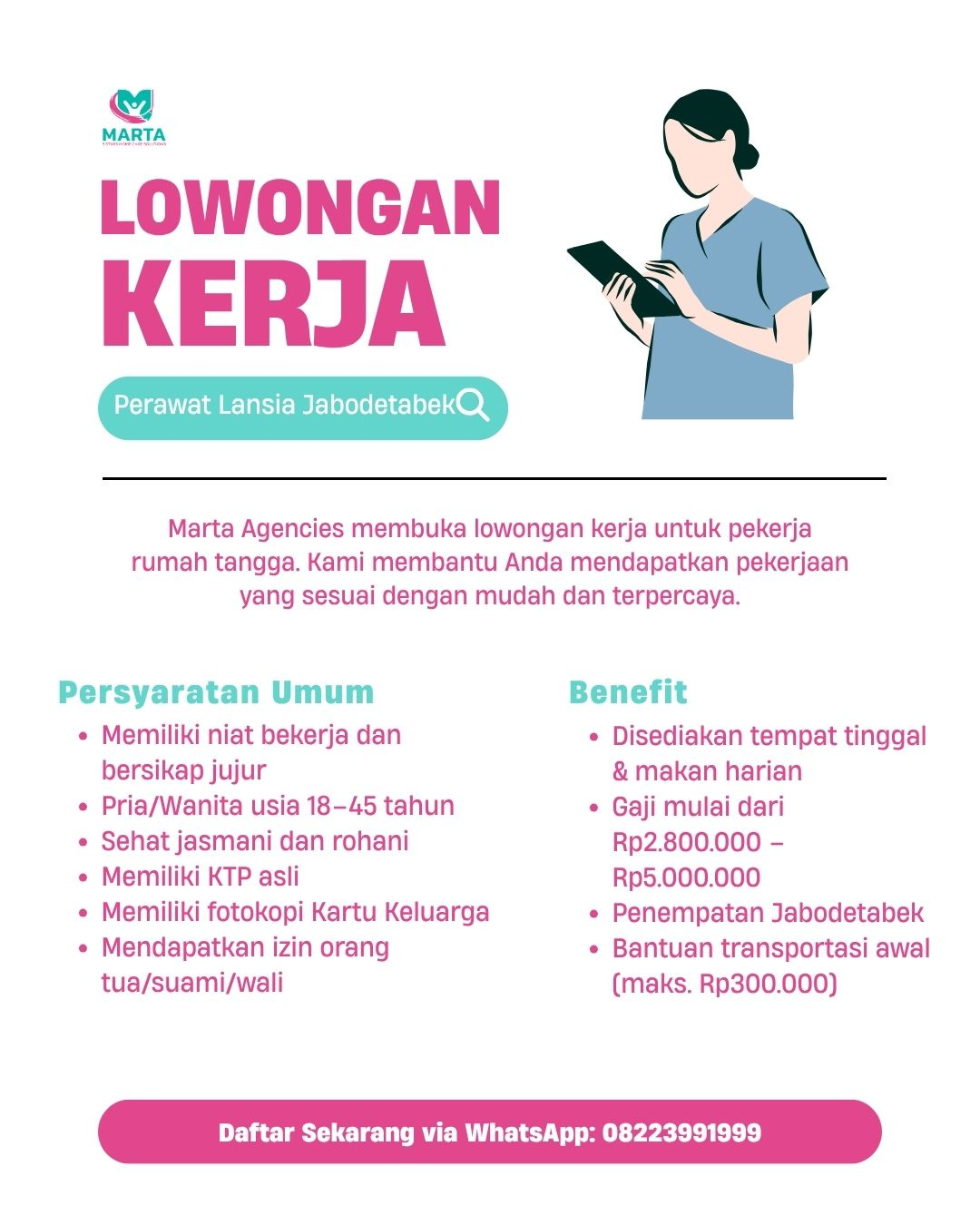 lowongan perawat lansia jabodetabek